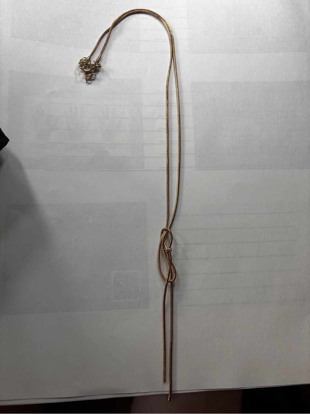 Gold-toned tied necklace